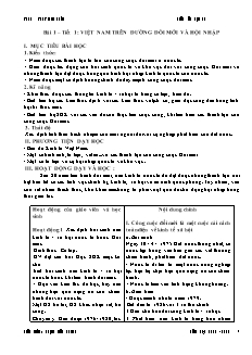 Giáo án Địa lý 12 - Trường thpt Mai Châu