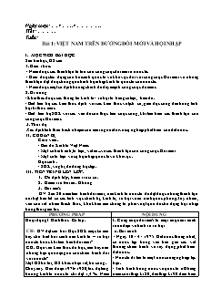 Giáo án Địa lý 12 - Trường THPT Yên Mô B