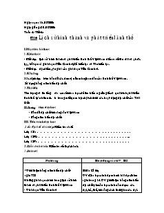 Giáo án Địa lý 12 Tuần 4 Tiết 4: Lịch sử hình thành và phát triển lãnh thổ