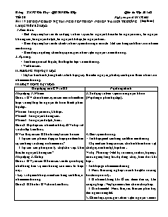 Giáo án Địa lý 12C tiết 20: Sử dụng bảo vệ tài nguyên thiên nhiên và môi trường (tiếp theo)