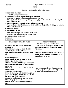 Giáo án Địa lý 8 tiết 42: Đặc điểm đất Việt Nam
