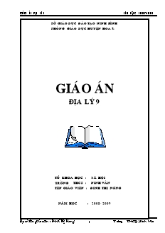 Giáo án Địa lý 9 - Trường thcs Ninh Vân