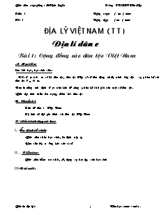 Giáo án Địa lý 9 - Trường THCS Võ Văn Kiệt