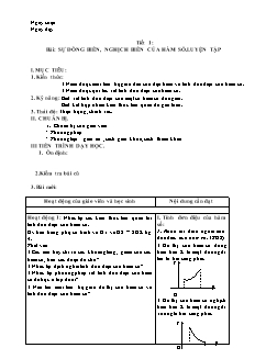 Giáo án Giải tích 12 - Chương 1