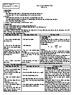 Giáo án giảng dạy môn Vật lý 10 - Bài 14: Lực hướng tâm