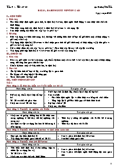 Giáo án giảng dạy môn Vật lý 10 (cơ bản) - Hoàng Văn Tuấn - Bài 10: Ba định luật newton (2 tiết)