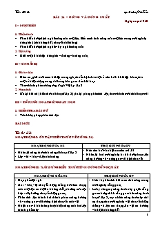 Giáo án giảng dạy môn Vật lý 10 (cơ bản) - Hoàng Văn Tuấn - Bài 24 – Công và công suất