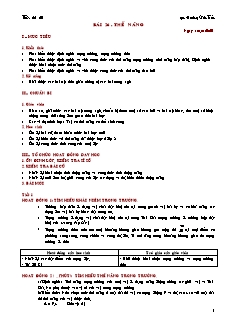 Giáo án giảng dạy môn Vật lý 10 (cơ bản) - Hoàng Văn Tuấn - Bài 26 - Thế năng