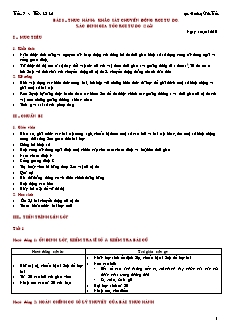 Giáo án giảng dạy môn Vật lý 10 (cơ bản) - Hoàng Văn Tuấn - Bài 8: Thực hành: khảo sát chuyển động rơi tự do, xác định gia tốc rơi tự do (2 tiết)