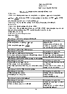 Giáo án giảng dạy môn Vật lý 10 (cơ bản) - Nguyễn Thị Huệ - Tiết 26, 27: Thực hành: Đo hệ số ma sát