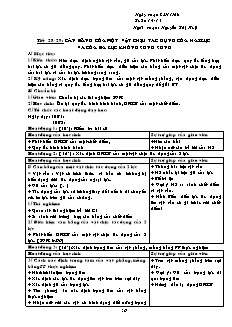 Giáo án giảng dạy môn Vật lý 10 (cơ bản) - Nguyễn Thị Huệ - Tiết 28, 29: Cân bằng của một vật chịu tác dụng của hai lực và của ba lực không song song