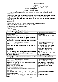 Giáo án giảng dạy môn Vật lý 10 (cơ bản) - Nguyễn Thị Huệ - Tiết 48: Cấu tạo chất, thuyết động học phân tử chất khí