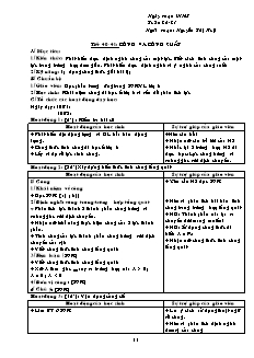 Giáo án giảng dạy môn Vật lý 10 (cơ bản) - Nguyễn Thị Huệ - Tiết 40, 41: Công và công suất