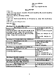 Giáo án giảng dạy môn Vật lý 10 (cơ bản) - Nguyễn Thị Huệ - Tiết 5: Bài tập