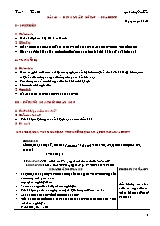 Giáo án giảng dạy môn Vật lý 10 (nâng cao) - Hoàng Văn Tuấn - Bài 45 – Định luật bôilơ – mariot