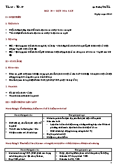 Giáo án giảng dạy môn Vật lý 10 (nâng cao) - Hoàng Văn Tuấn - Bài 20 – Lực ma sát