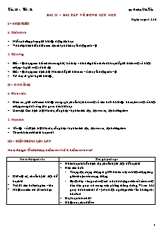 Giáo án giảng dạy môn Vật lý 10 (nâng cao) - Hoàng Văn Tuấn - Bài 23 – Bài tập về động lực học