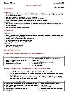 Giáo án giảng dạy môn Vật lý 10 (nâng cao) - Hoàng Văn Tuấn - Bài 50 – Chất rắn