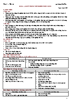 Giáo án giảng dạy môn Vật lý 10 (nâng cao) - Hoàng Văn Tuấn - Bài 11 – Sai số trong thí nghiệm thực hành