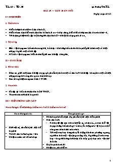 Giáo án giảng dạy môn Vật lý 10 (nâng cao) - Hoàng Văn Tuấn - Bài 19: Lực đàn hồi