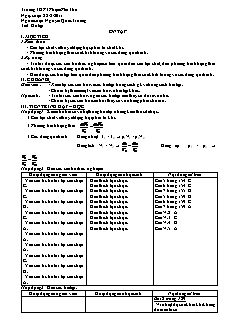 Giáo án giảng dạy môn Vật lý 10 - Ôn tập