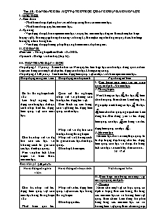 Giáo án giảng dạy môn Vật lý 10 - Tiết 30: Cân bằng của một vật có trục quay cố định. mô men lực