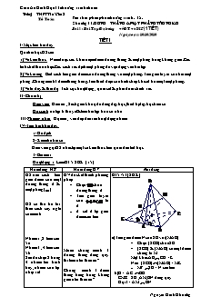 Giao án Hình Học 11 (chương trình chuẩn) - Tiết 15: Bài tập đại cương về đường thẳng và mặt phẳng