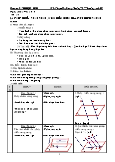 Giáo án Hình học 11, kì II