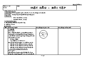 Giáo án Hình học 11 NC bài 16: Mặt cầu - Bài tập