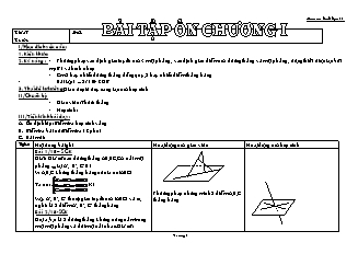Giáo án Hình học 11 NC bài 3: Bài tập ôn Chương I