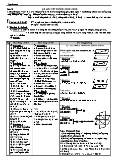 Giáo án Hình học 11 NC tiết 12: Hai mặt phẳng song song