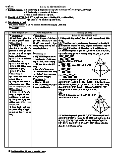 Giáo án Hình học 11 NC tiết 17: Bài tập hình chóp cụt