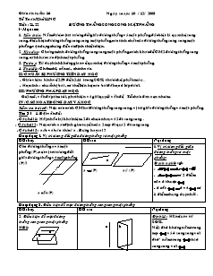 Giáo án Hình học 11 NC tiết 21, 22: Đường thẳng song song mặt phẳng