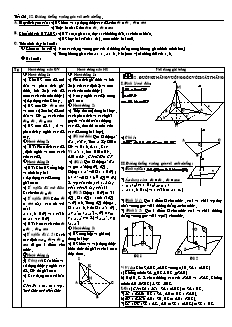 Giáo án Hình học 11 NC tiết 26: Đường thẳng vuông góc với mặt phẳng