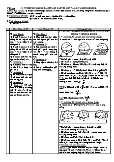 Giáo án Hình học 11 NC tiết 45, 46: Vị trí tương đối của một mặt cầu với mặt phẳng và đường thẳng. vị