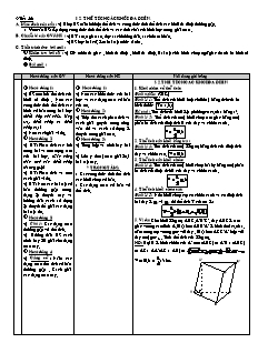 Giáo án Hình học 11 NC tiết 56, 57, 58: Thể tích các khối đa diện