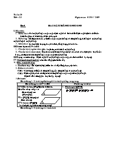 Giáo án Hình học khối 11 - Bài 4: Hai mặt phẳng song song