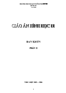 Giáo án Hình học khối 11 (chuẩn)