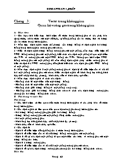 Giáo án Hình học khối 11 - Chương 3: Vectơ trong không gian quan hệ vuông góc trong không gian