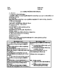 Giáo án Hình học khối 11 - Học kì II - Tiết 19: Hai mặt phẳng song song (tiết 1)