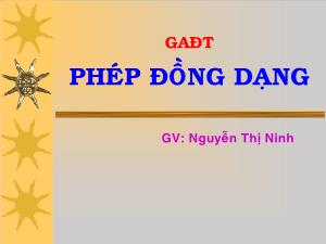 Giáo án Hình học khối 11 - Phép đồng dạng