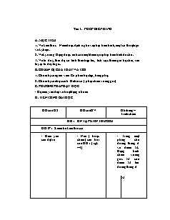 Giáo án Hình học khối 11 - Tiết 1 đến tiết 11