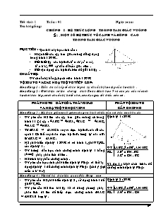 Giáo án Hình học khối 11 - Tiết 1 đên tiết 18