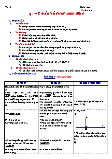 Giáo án Hình học khối 11 - Tiết 1: Mở đầu về phép biến hình