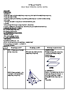 Giáo án Hình học khối 11 - Tiết 15, 16: Hai mặt phẳng song song