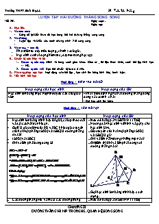 Giáo án Hình học khối 11 - Tiết 20: Luyện tập hai đường thẳng song song