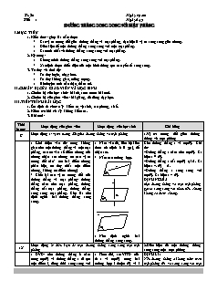 Giáo án Hình học khối 11 - Tiết 22: Đường thẳng song song với mặt phẳng
