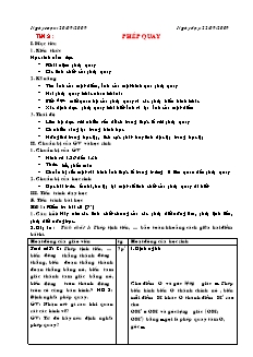 Giáo án Hình học khối 11 - Tiết 5 đến tiết 31