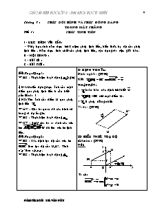 Giáo án Hình học lớp 11 - Ban khoa học tự nhiên - Chương I và II