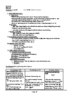 Giáo án Hình học lớp 11 - Học kì I - Tiết 12: Phép đồng dạng